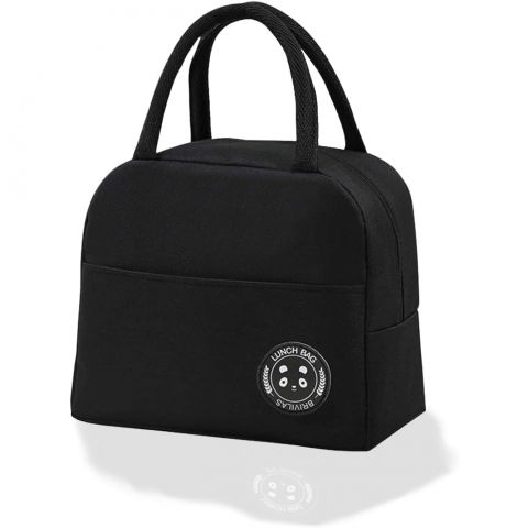 Geanta termica pentru pranz, multifunctionala, compartimentata, impermeabila, cu manere, buzunar exterior, 22x14x19 cm, negru [4]