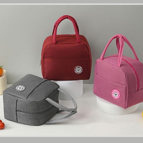 Geanta termica pentru pranz  multifunctionala, compartimentata, impermeabila, cu manere, buzunar exterior, 22x14x19 cm, rosu [4]