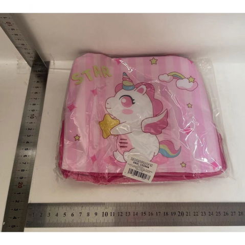 Geanta termoizolanta pentru copii, 23x13x19 cm, model imprimeu unicorn, din folie de aluminiu si panza oxford, roz [1]