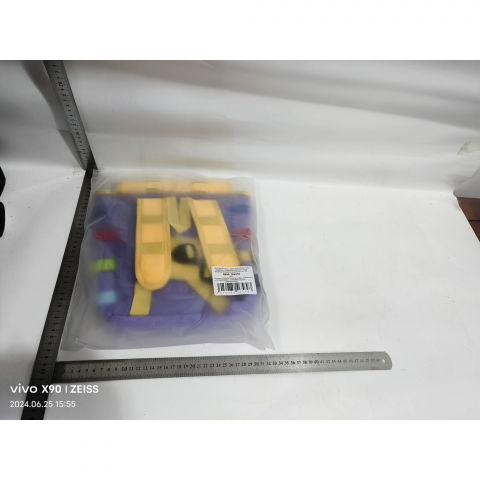 Ghiozdan montessori, pentru copii 2-6 ani, fidget pop, cu catarame si fermoare, jucarii senzoriale, activitate de invatare prin joc, mov, 0.25 kg, 28x10x23 cm [5]