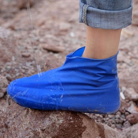 Husa incaltaminte, impermeabila, antiderapanta, din latex, 13 x 13 x 2 cm, marime m 34-40 cm, albastru [1]