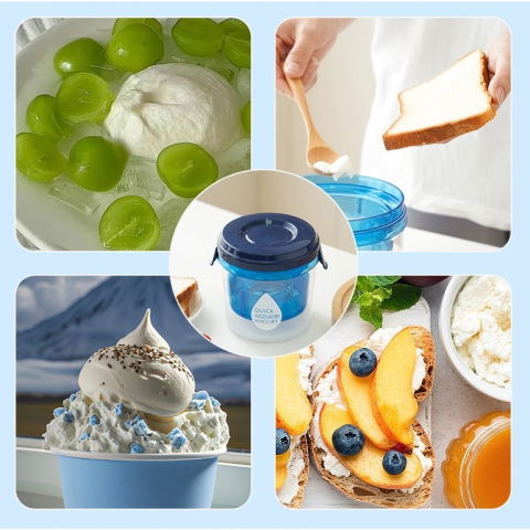 Kit presa pentru branza, filtru de iaurt, strecuratoare de iaurt grecesc, filtru de lapte, 15x14x15 cm, albastru [3]