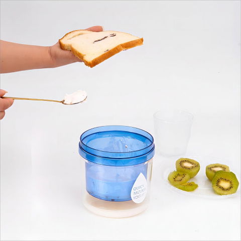 Kit presa pentru branza, filtru de iaurt, strecuratoare de iaurt grecesc, filtru de lapte, 15x14x15 cm, albastru [6]