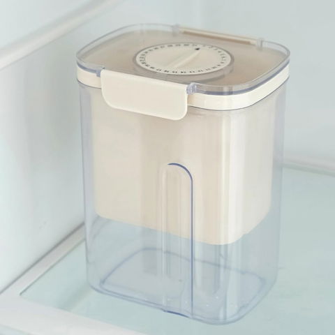 Kit presa pentru branza, filtru de iaurt, strecuratoare de iaurt grecesc, filtru de lapte, 18x9.7x13 cm, lingura alba 20x1.6 cm, alb [3]