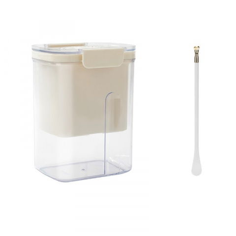 Ajutoare pentru gatit - Kit presa pentru branza, filtru de iaurt, strecuratoare de iaurt grecesc, filtru de lapte, 18x9.7x13 cm, lingura alba 20x1.6 cm, alb