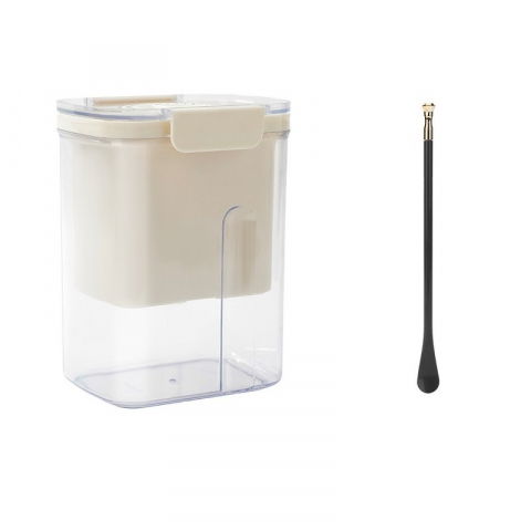 Ajutoare pentru gatit - Kit presa pentru branza, filtru de iaurt, strecuratoare de iaurt grecesc, filtru de lapte, 18x9.7x13 cm, lingura neagra 20x1.6 cm, alb