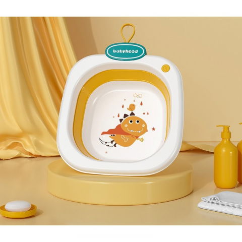 Lavoar pliabil, pentru copii 1-8 ani, model animat, din pp+tpe, 32x29x10 cm, portocaliu [2]