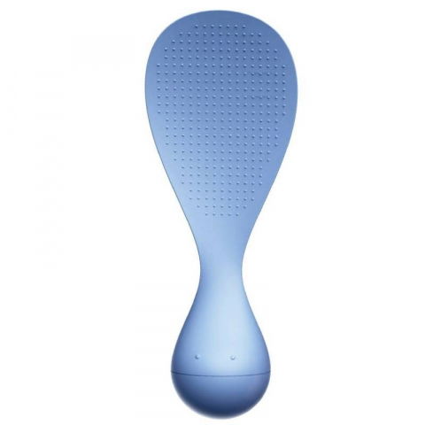 Ustensile, tacâmuri, căni și accesorii de bucătărie - Lingura de orez termorezistenta cu baza antialunecare, albastra, ideala pentru preparare si servire