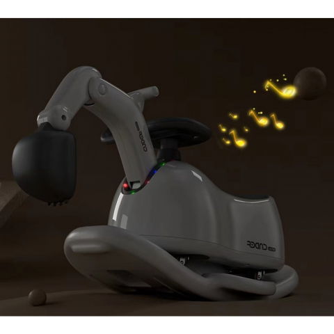 Masina 3 in 1, 1-3 ani, tip excavator/balansoar/masina yo yo, din plastic, 4 roti silentioase, 71.5 x 34 x 39 cm, alb [2]