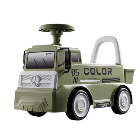 Triciclete, mașinuțe și accesorii pentru transportul copiilor - Mașinuță pentru copii, 3 ani, model camion, sport, claxon, cutie depozitare, 62x26x40 cm, verde