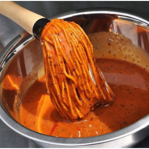 Matura din bumbac, pentru gratar, de uns cu ulei/sosuri preparatele, 45.5 x 4.5 cm, maro [2]