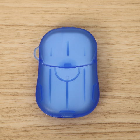 Mini cutie de sapun din hartie, de unica folosinta, portabila, potrivit pentru calatorii, 20 buc, albastru [4]