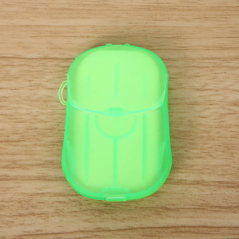 Mini cutie de sapun din hartie, de unica folosinta, portabila, potrivit pentru calatorii, 20 buc, verde [1]