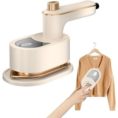 Mini fier de calcat, pliabil si portabil, calcare verticala/orizonala, cu abur, 50 ml, 40w, 10.5 x 12 cm, alb [7]