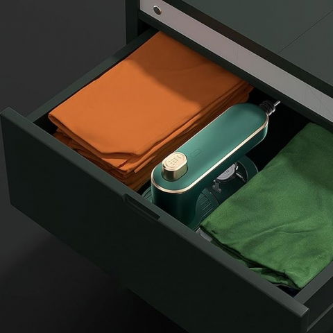 Mini fier de calcat, pliabil si portabil, calcare verticala/orizonala, cu abur, 50 ml, 40w, 10.5 x 12 cm, verde [2]