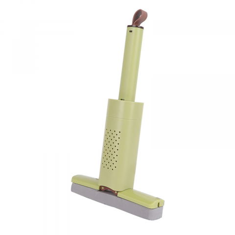 Mini mop, pentru uz casnic, sistem autostoarcere, portabil, mop cu burete, rotire 180°,15 x 27.5 cm, verde [11]