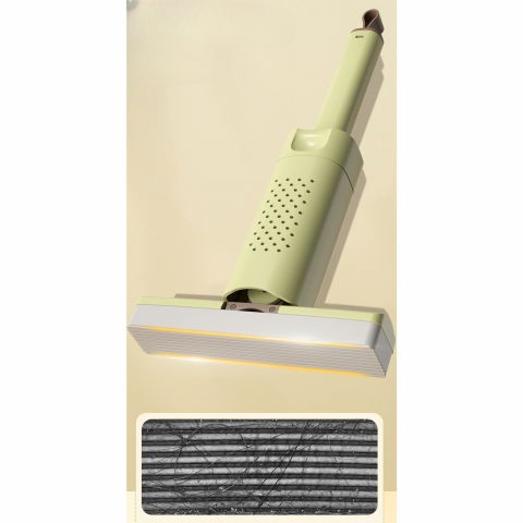 Mini mop, pentru uz casnic, sistem autostoarcere, portabil, mop cu burete, rotire 180°,15 x 27.5 cm, verde [5]
