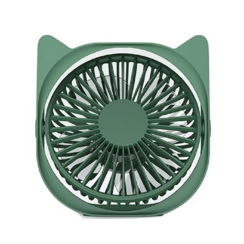 Îngrijire şi confort acasă - Mini ventilator pentru birou cu usb, rotire 360 grade, 3 viteze, 13.5 x 12,8 cm, verde