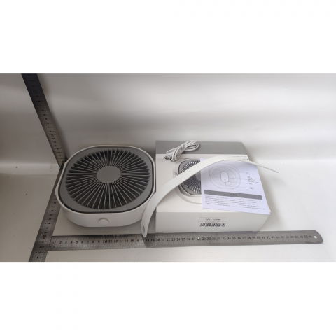 Mini ventilator pentru birou cu usb, rotire 360 grade, 3 viteze, 1500 ma, 13.5 x 12,8, alb [7]