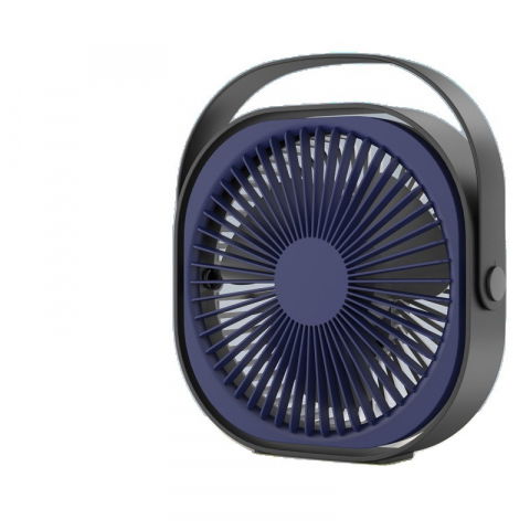 Mini ventilator pentru birou cu usb, rotire 360 grade, 3 viteze, 1500 ma, 13.5 x 12,8, albastru [4]