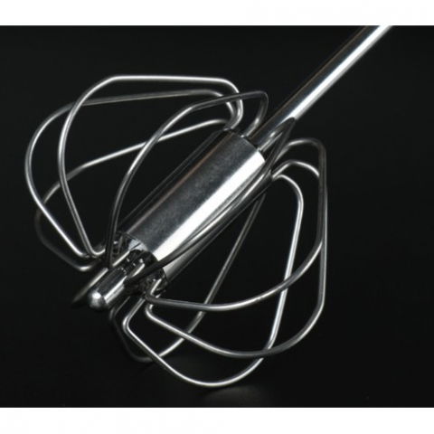 Mixer manual, pentru oua smantana frisca aluat, maner otel inoxidabil, usor de utilizat si depozitat, 27 x 7 cm, argintiu [1]