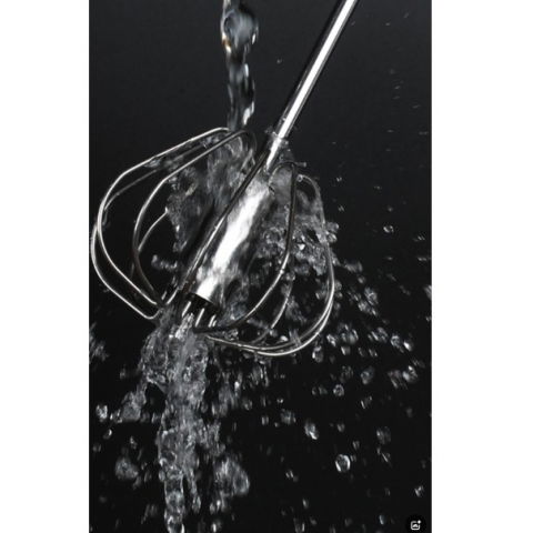 Mixer manual, pentru oua smantana frisca aluat, maner otel inoxidabil, usor de utilizat si depozitat, 29 x 7 cm, argintiu [2]