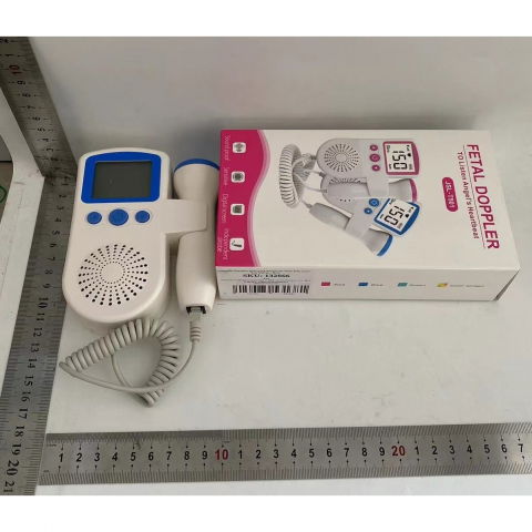 Monitor fetal doppler, monitorizare sarcina, ritm cardiac, ecran lcd 4.5 cm, 2 x baterii aa (neincluse), portabil, din abs, 12.8 x 9.6 x 3 cm, utilizare de la 9 saptamani, albastru [4]