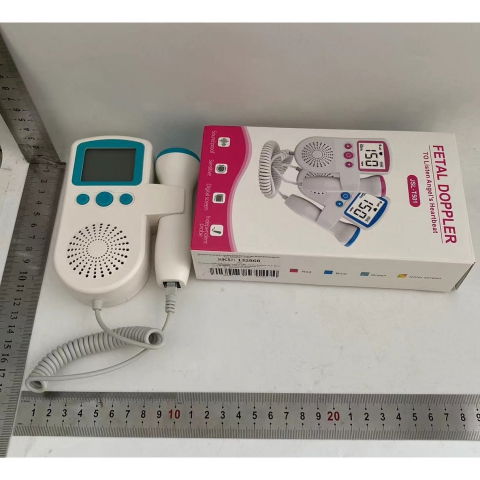 Monitor fetal doppler, monitorizare sarcina, ritm cardiac, ecran lcd 4.5 cm, 2 x baterii aa (neincluse), portabil, din abs, 12.8 x 9.6 x 3 cm, utilizare de la 9 saptamani, verde [4]