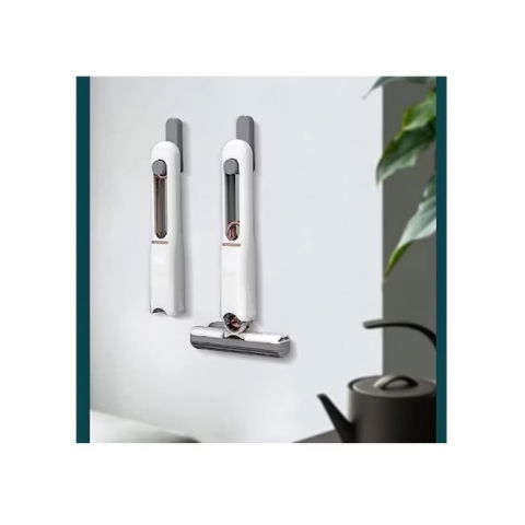 Mop de mana mini-portabil, cu sistem de stoarcere, dispozitiv de curatat manual, cu burete absorbant, din pva, 29.5 x 15.5 cm, 2 rezerve, alb [1]