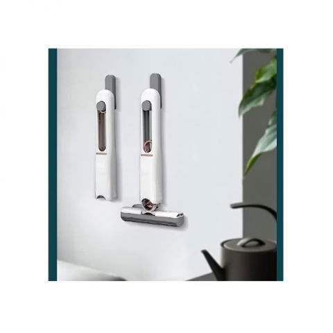 Mop de mana  mini-portabil, cu sistem de stoarcere, dispozitiv de curatat manual, cu burete absorbant, material pva, multisuprafete si geamuri, 29.5 x 15.5 cm, alb [5]