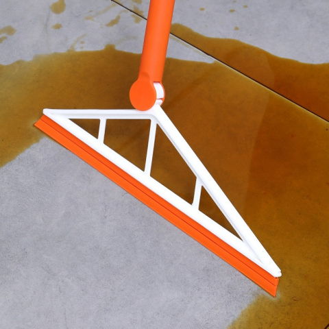 Mop multifunctional, portocaliu, cu racleta din silicon, maner telescopic, curatarea eficienta a tuturor suprafetelor [2]