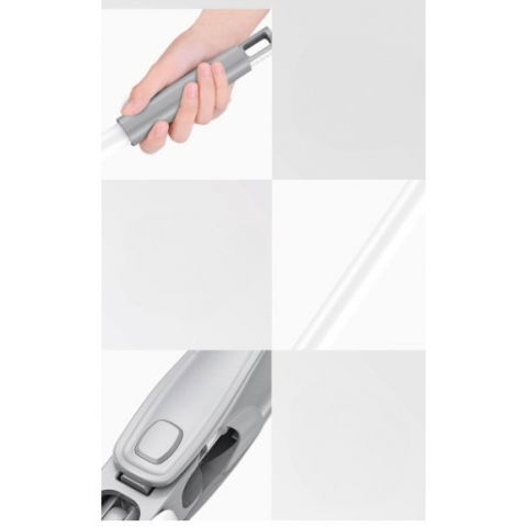 Mop plat, cu sistem de stoarcere, 4 lavete incluse, lungime telescopica 140 cm, argintiu [2]