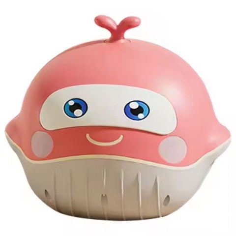 Îngrijire, transport și organizare pentru bebeluși și copii - Olita 2in1, model balena, cu reductor wc, din plastic, cu muzica si lumini, 36 x 41 x 20 cm, roz