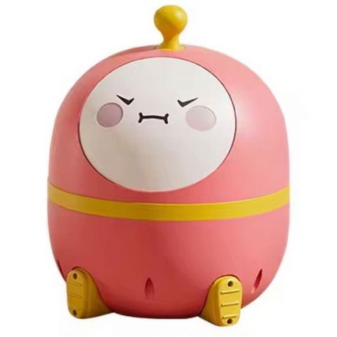 Îngrijire, transport și organizare pentru bebeluși și copii - Olita 2in1, model ou, cu reductor wc, din plastic, cu muzica si lumini, 29 x 29 x 22 cm, roz