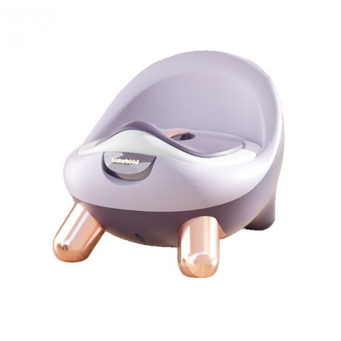 Îngrijire, transport și organizare pentru bebeluși și copii - Olita pentru copii, +1an, portabila, cu capac, model prietenos, non-toxic, compartiment detasabil, cu 4 picioare, usor de curatat, mov gold