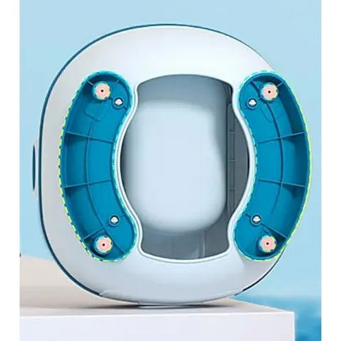 Olita pentru copii, +1an, portabila, design cu ancora, cu capac, model prietenos, non-toxic, compartiment detasabil, cu manere, cu 4 picioare, usor de curatat, 46*33*32 cm, albastru [3]