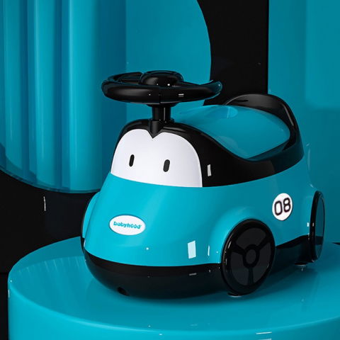 Olita pentru copii, +1an, portabila, design masinuta cu capac, model prietenos, non-toxic, compartiment detasabil, usor de curatat, albastru [6]