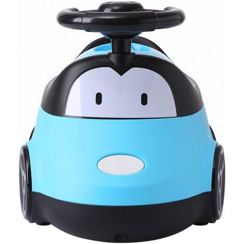 Olita pentru copii, +1an, portabila, design masinuta cu capac, model prietenos, non-toxic, compartiment detasabil, usor de curatat, albastru [2]