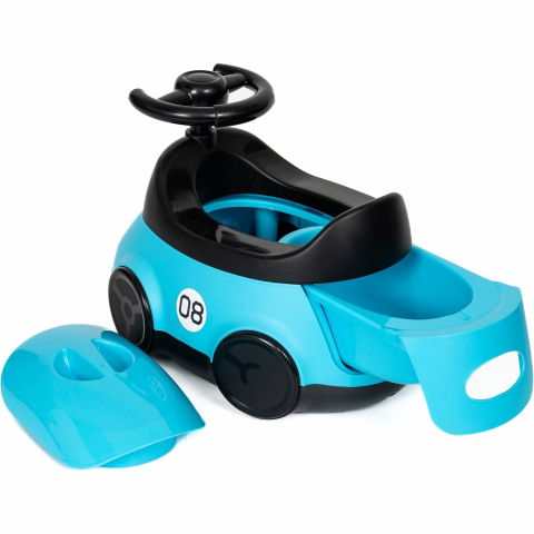 Olita pentru copii, +1an, portabila, design masinuta cu capac, model prietenos, non-toxic, compartiment detasabil, usor de curatat, albastru [4]