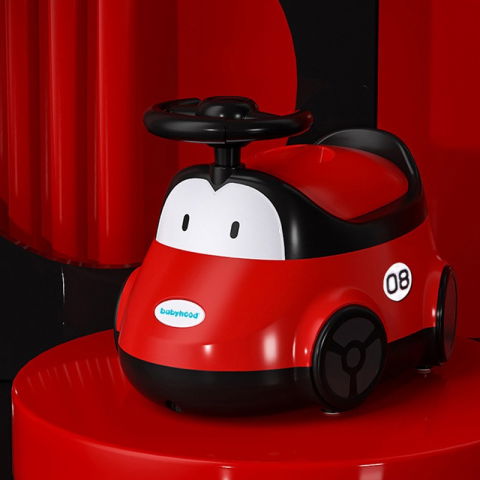 Olita pentru copii, +1an, portabila, design masinuta cu capac, model prietenos, non-toxic, compartiment detasabil, usor de curatat, rosu [7]