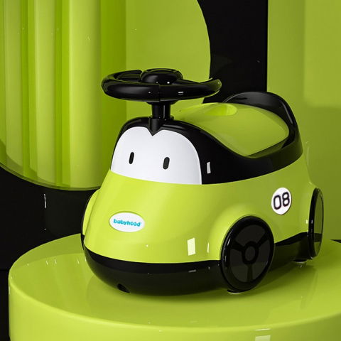 Olita pentru copii, +1an, portabila, design masinuta cu capac, model prietenos, non-toxic, compartiment detasabil, usor de curatat, verde [5]