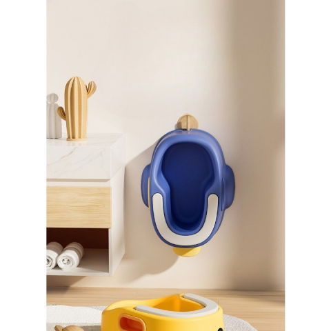 Olita pentru copii, +1an, portabila, design ratusca, model prietenos, non-toxic, compartiment detasabil, cu maner, usor de curatat, albastru [3]