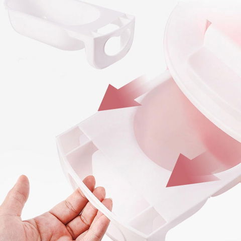 Olita pentru copii, +1an, portabila, design vacuta cu capac, model prietenos, non-toxic, cu manere, compartiment detasabil, perie inclusa, usor de curatat, roz [2]