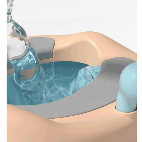 Olita pentru copii, +1an, portabila, model vacuta, cu capac, prietenoasa, non-toxic, compartiment detasabil, cu manere, cu 4 picioare, usor de curatat, roz [2]