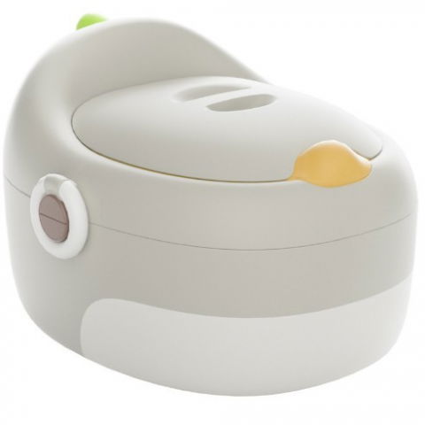 Igienă, baie și accesorii bebeluși şi copii - Olita pentru copii, 3 in 1, detasabila, inaltator, reductor wc, cu capac, 100 de saci de unica folosinta, gri