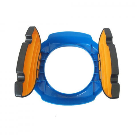 Olita portabila 2 in 1, olita + capac de toaleta, din plastic, diametru 21 cm, albastru [9]