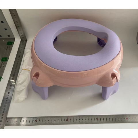 Olita portabila, pentru calatorii, confectionata din spuma pu, 1-6 ani, 34x32x17 cm, roz/mov [6]