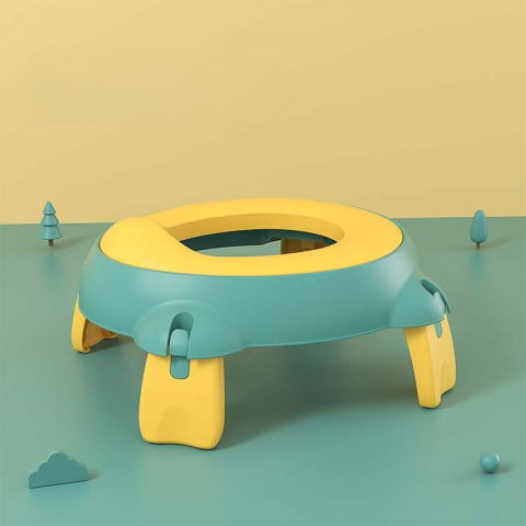 Olita portabila, pentru calatorii, confectionata din spuma pu, 1-6 ani, 34x32x17 cm, verde/galben [2]