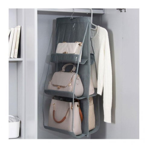 Organizator genti 6 compartimente  suspendabil, 85 x 36 cm, gri [1]