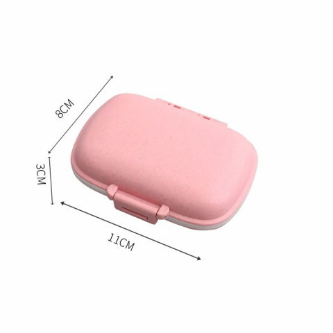 Organizator medicamente, plastic, 8 compartimente, 0.1 l, roz, 11 x 7 cm [3]